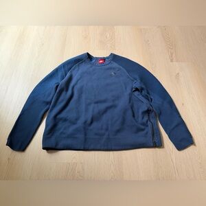 Nike Womens Pullover XL Side Zips Navy Blue Pullover Sweatshirt